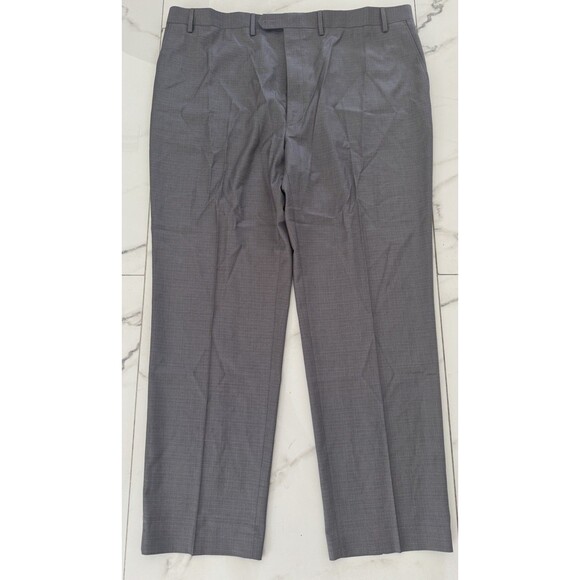 Shaquille O’Neal XLG Gray Plaid Men's Stretch Classic Fit Suit Pants 48W-32L - Picture 4 of 14